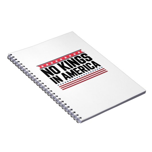 No Kings In America USA Bold Design Notizblock (Rechte Seite)