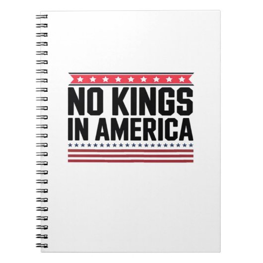 No Kings In America USA Bold Design Notizblock (Vorderseite)