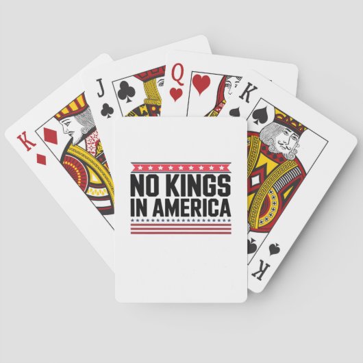 No Kings In America USA Bold Design Spielkarten (Rückseite)