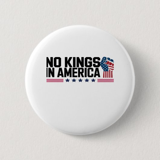 No Kings In America USA Creative Casual Button (Vorderseite)