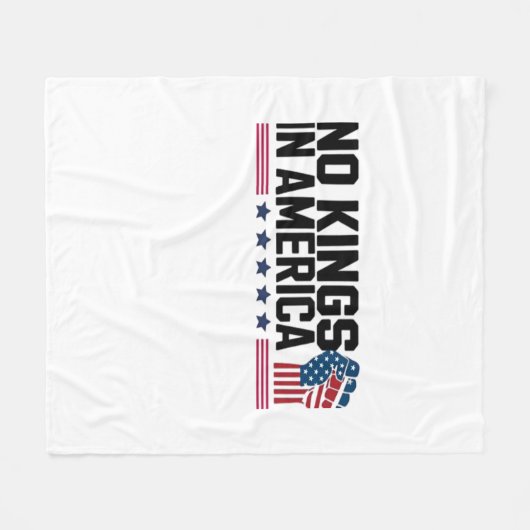 No Kings In America USA Creative Casual Fleecedecke (Vorderseite (Horizontal))