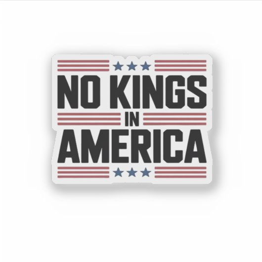 No Kings In America USA Creative Style Aufkleber (Vorderseite)