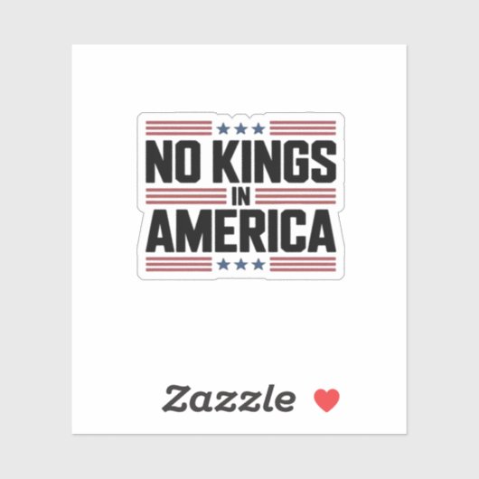No Kings In America USA Creative Style Aufkleber (Blatt)