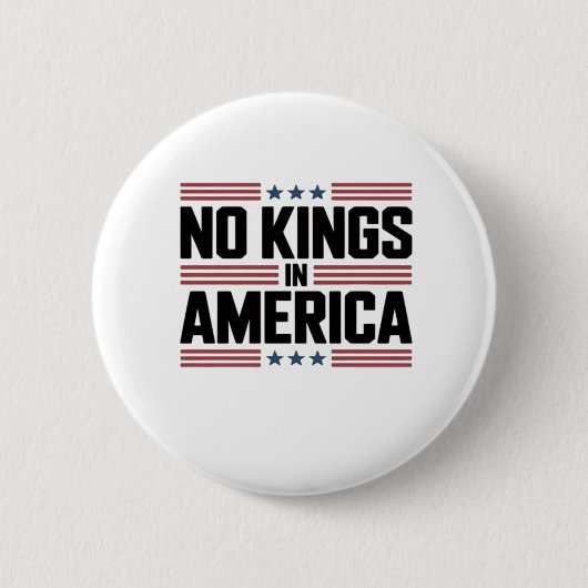 No Kings In America USA Creative Style Button (Vorderseite)
