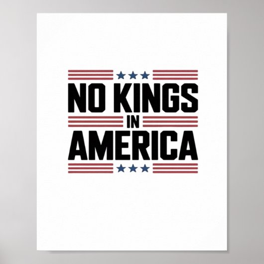 No Kings In America USA Creative Style Poster (Vorne)