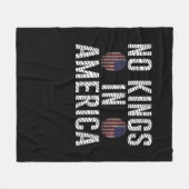 No Kings In America USA Flag Fingerprint Creative Fleecedecke (Vorderseite (Horizontal))