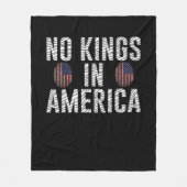 No Kings In America USA Flag Fingerprint Creative Fleecedecke (Vorderseite)