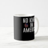 No Kings In America USA Flag Fingerprint Creative Kaffeetasse (VorderseiteRechts)