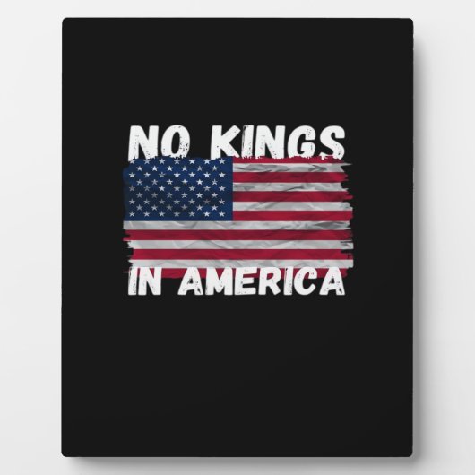 No Kings In America USA Flag Freedom Classic Fotoplatte (Vorderseite)