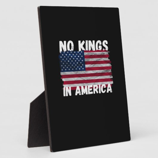 No Kings In America USA Flag Freedom Classic Fotoplatte (Seite)