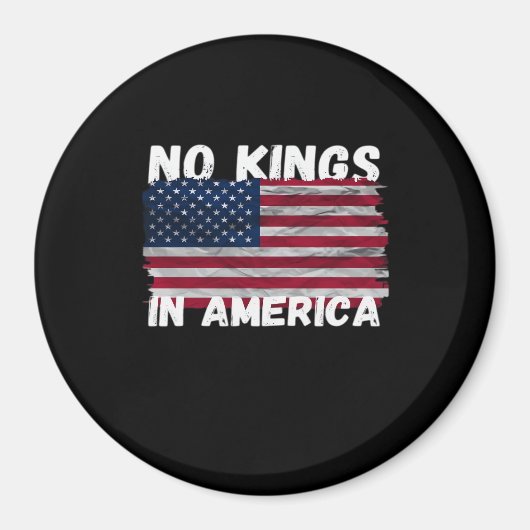 No Kings In America USA Flag Freedom Classic Magnet (Vorne)