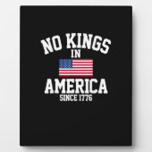 No Kings In America USA Flag Retro Cool Style Fotoplatte (Vorderseite)