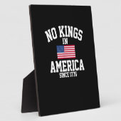 No Kings In America USA Flag Retro Cool Style Fotoplatte (Seite)