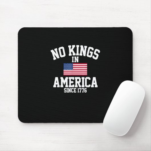 No Kings In America USA Flag Retro Cool Style Mousepad (Mit Mouse)