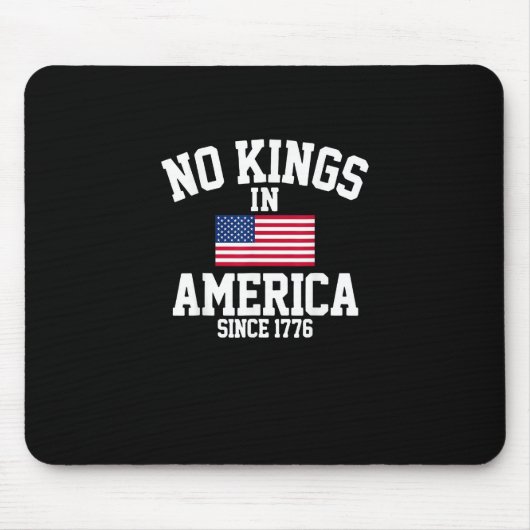 No Kings In America USA Flag Retro Cool Style Mousepad (Vorne)