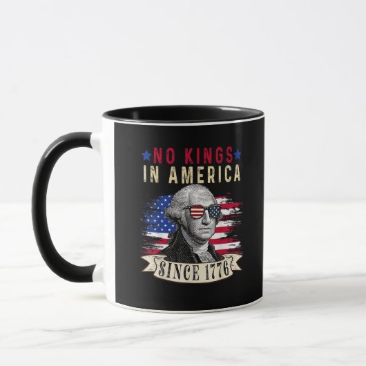No Kings In America USA Flag Retro Cool Style Tasse (Links)