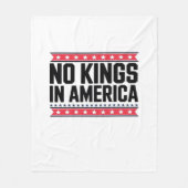 No Kings In America USA Minimal Clean Fleecedecke (Vorderseite)