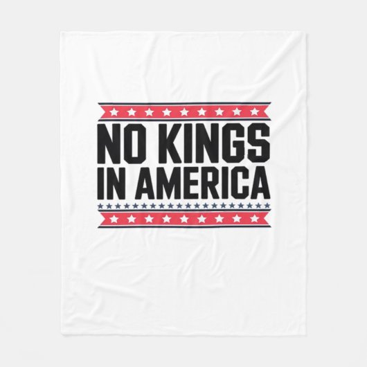No Kings In America USA Minimal Clean Fleecedecke (Vorderseite)