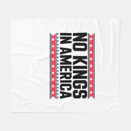 No Kings In America USA Minimal Clean Fleecedecke (Vorderseite (Horizontal))