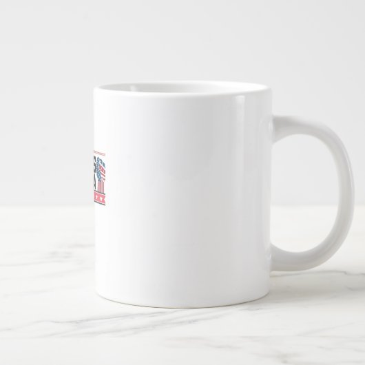 No Kings In America USA Minimal Clean Jumbo-Tasse (Rechts)