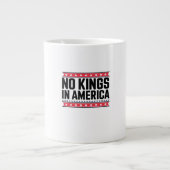 No Kings In America USA Minimal Clean Jumbo-Tasse (Vorderseite)