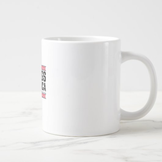 No Kings In America USA Minimal Clean Jumbo-Tasse (Rechts)