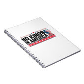 No Kings In America USA Minimal Clean Notizblock (Rechte Seite)