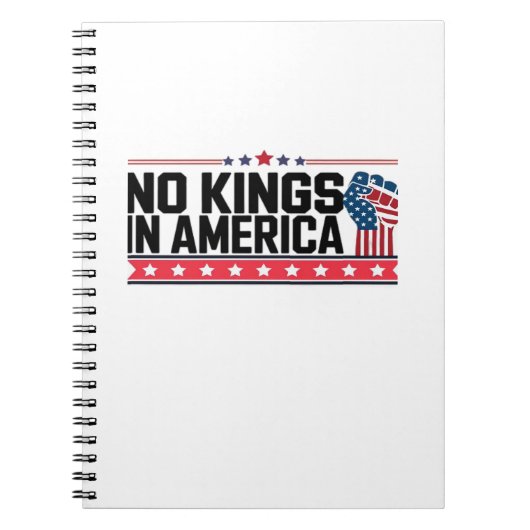 No Kings In America USA Minimal Clean Notizblock (Vorderseite)