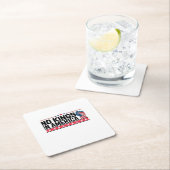 No Kings In America USA Minimal Clean Rechteckiger Pappuntersetzer (Vor Ort)