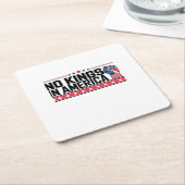 No Kings In America USA Minimal Clean Rechteckiger Pappuntersetzer (angewinkelt)