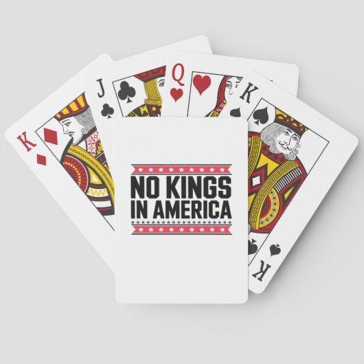 No Kings In America USA Minimal Clean Spielkarten (Rückseite)