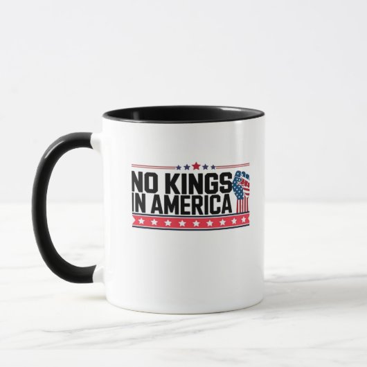 No Kings In America USA Minimal Clean Tasse (Links)
