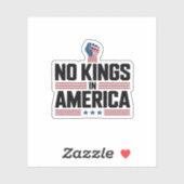 No Kings In America USA Retro Classic Aufkleber (Blatt)