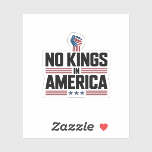 No Kings In America USA Retro Classic Aufkleber (Blatt)