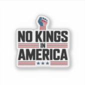 No Kings In America USA Retro Classic Aufkleber (Vorderseite)