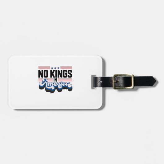 No Kings In America USA Retro Classic Gepäckanhänger (Vorderseite horizontal)