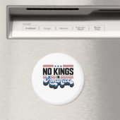 No Kings In America USA Retro Classic Magnet (In Situ (Geschirrspüler))