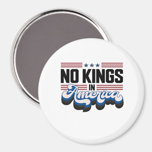 No Kings In America USA Retro Classic Magnet (Vorderseite/Rückseite)
