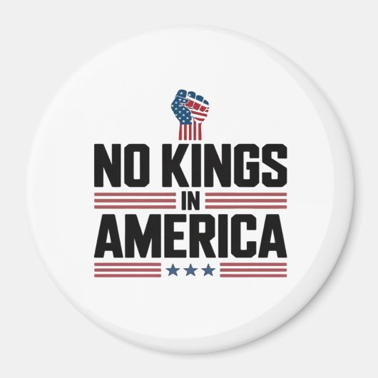No Kings In America USA Retro Classic Magnet (Vorne)