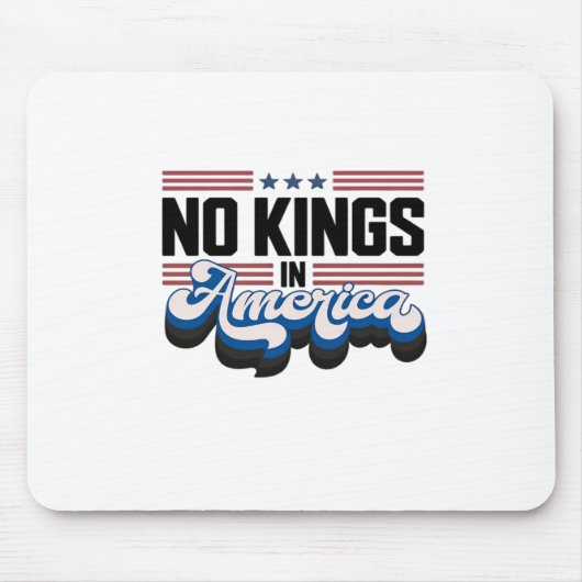 No Kings In America USA Retro Classic Mousepad (Vorne)
