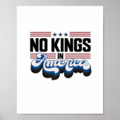 No Kings In America USA Retro Classic Poster (Vorne)