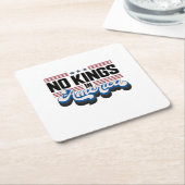 No Kings In America USA Retro Classic Rechteckiger Pappuntersetzer (angewinkelt)