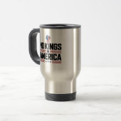 No Kings In America USA Retro Classic Reisebecher (Vorderseite Links)