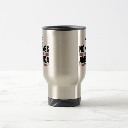 No Kings In America USA Retro Classic Reisebecher (Mittel)