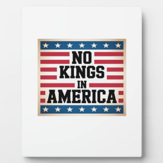 No Kings In America USA Vintage Graphic Fotoplatte