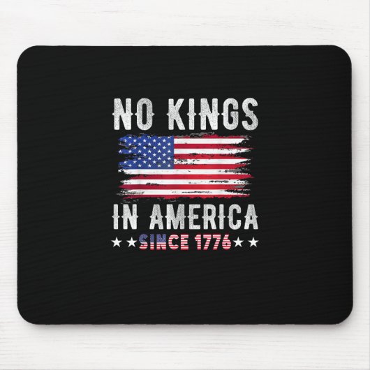 No Kings In America Vintage Patriotic Independence Mousepad (Vorne)