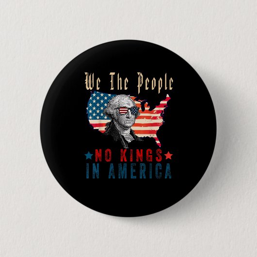 No Kings In America We The People Button (Vorderseite)