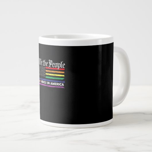 No Kings In America We The People Creative Design Jumbo-Tasse (Vorderseite Rechts)
