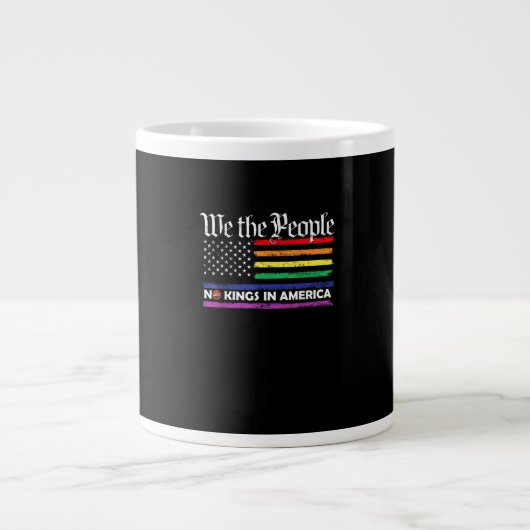 No Kings In America We The People Creative Design Jumbo-Tasse (Vorderseite)