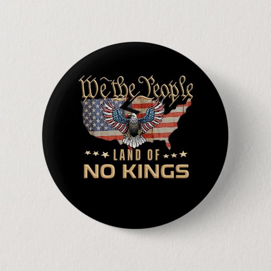 No Kings In America We The People Creative Style Button (Vorderseite)